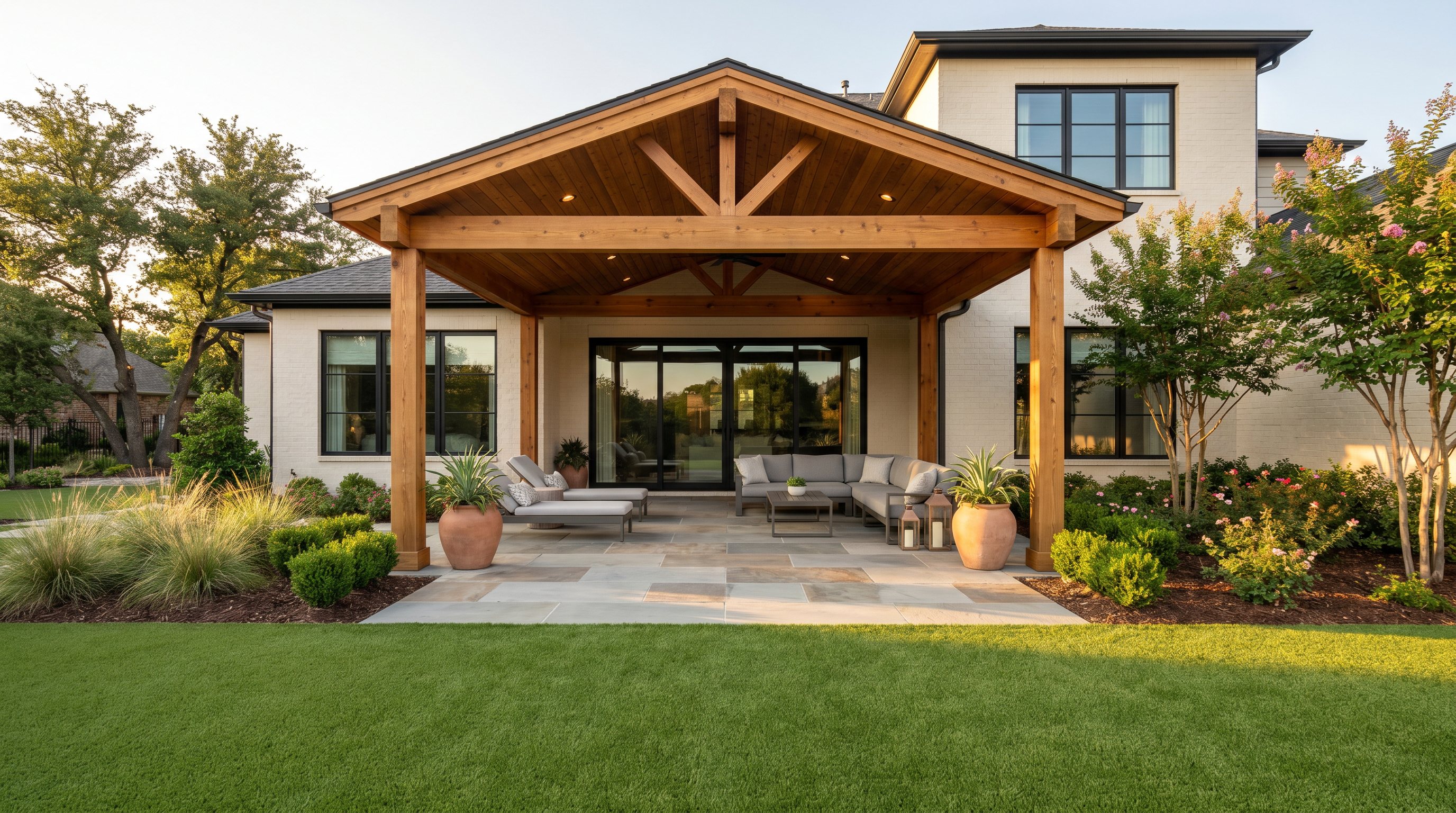 Cedar Pergola Patio Cover DFW by Truhaven Outdoor Living