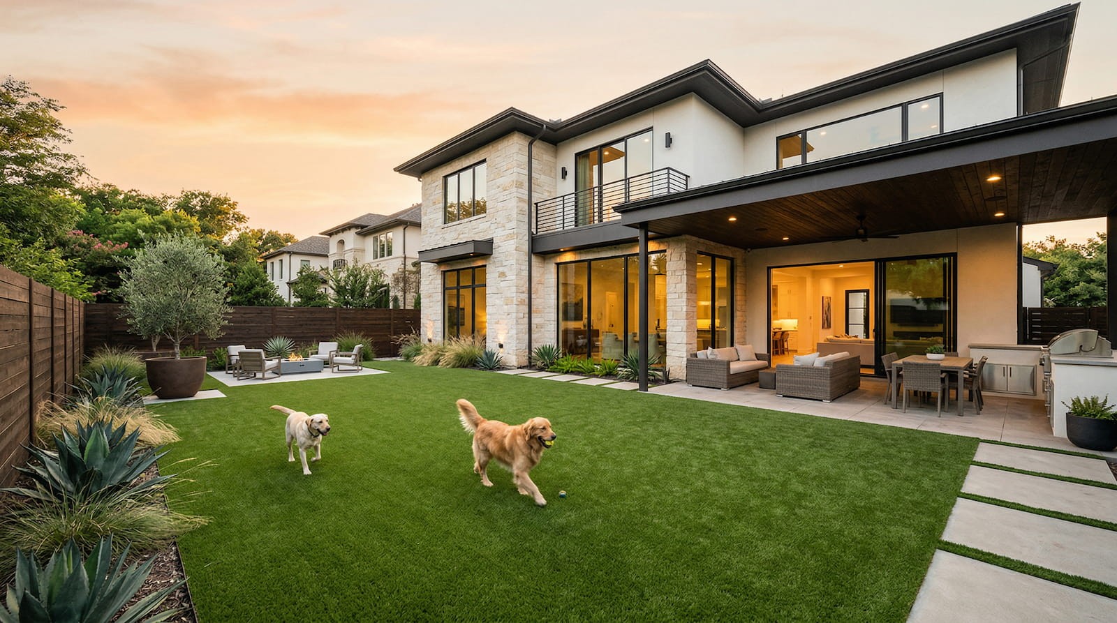 Pet-friendly artificial turf installation for dogs in DFW by Truhaven Outdoor Living